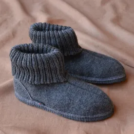 Boiled Wool Slipper Boots - Karl - Anthracite (Adults 36-46) *Returning 2025