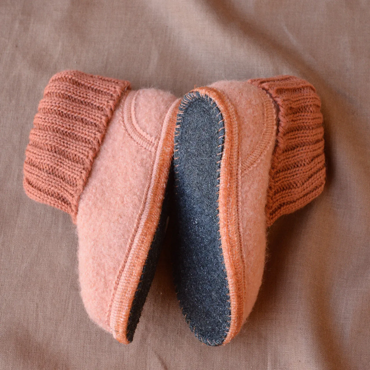 Boiled Wool Slipper Boots - Karl - Antique Rose (Kids 21-35)