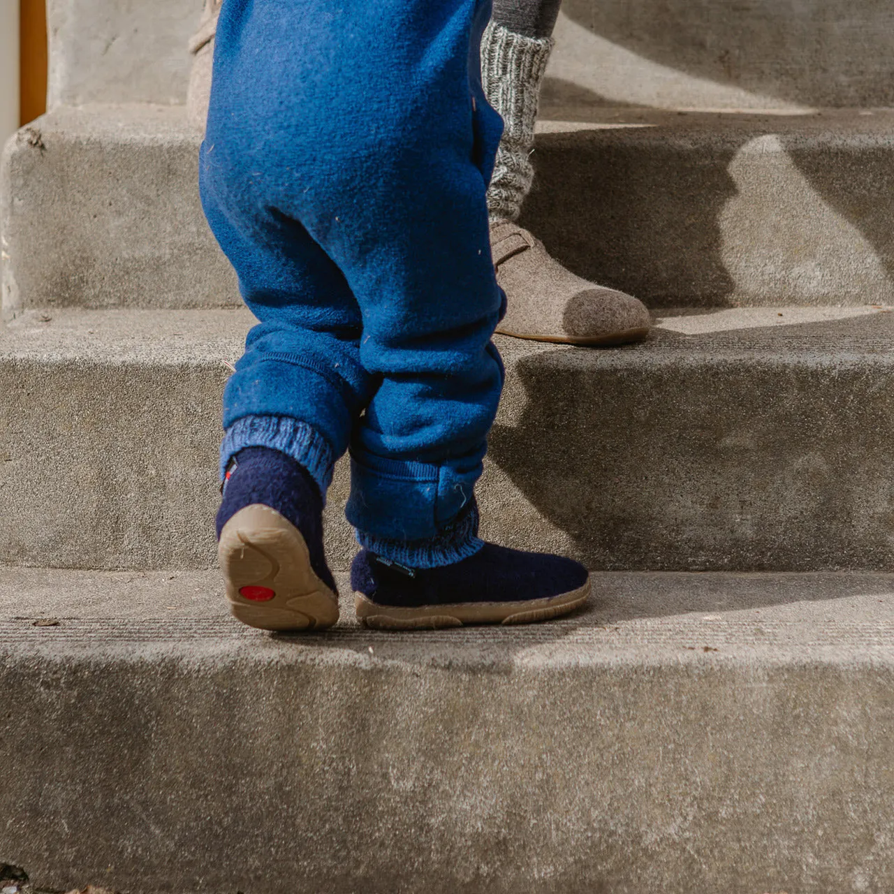 Boiled Wool Slipper Boots - Toni - Teal (Kids 23-35)