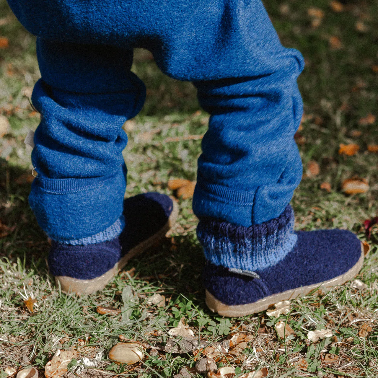 Boiled Wool Slipper Boots - Toni - Teal (Kids 23-35)