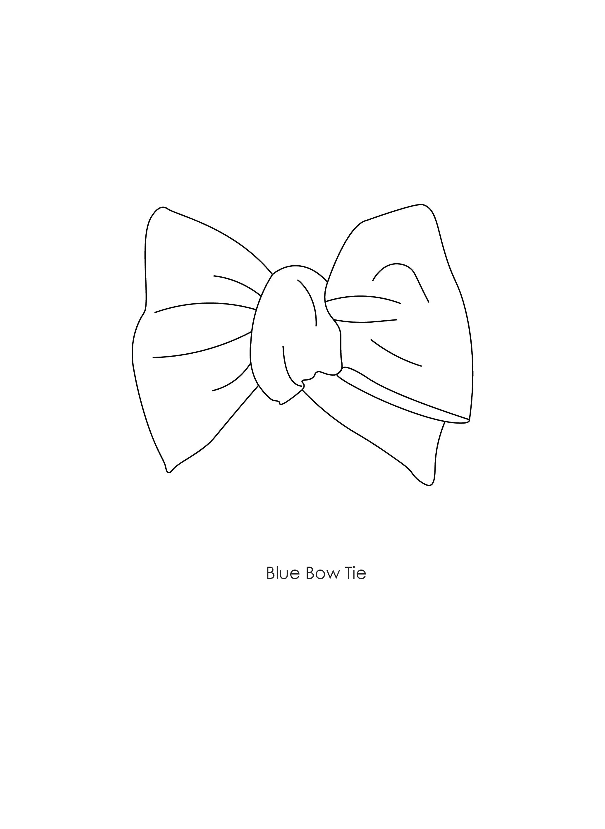 Bone white Velvet Bow Tie