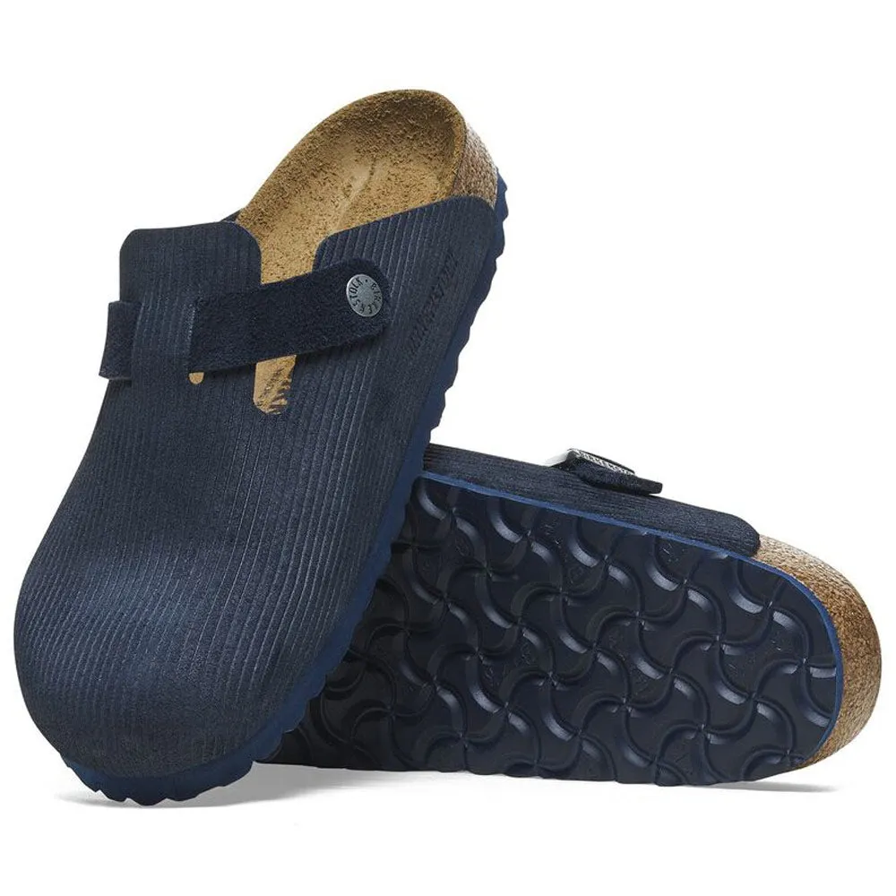 Boston Suede Embossed Slippers 'Corduroy Midnight'