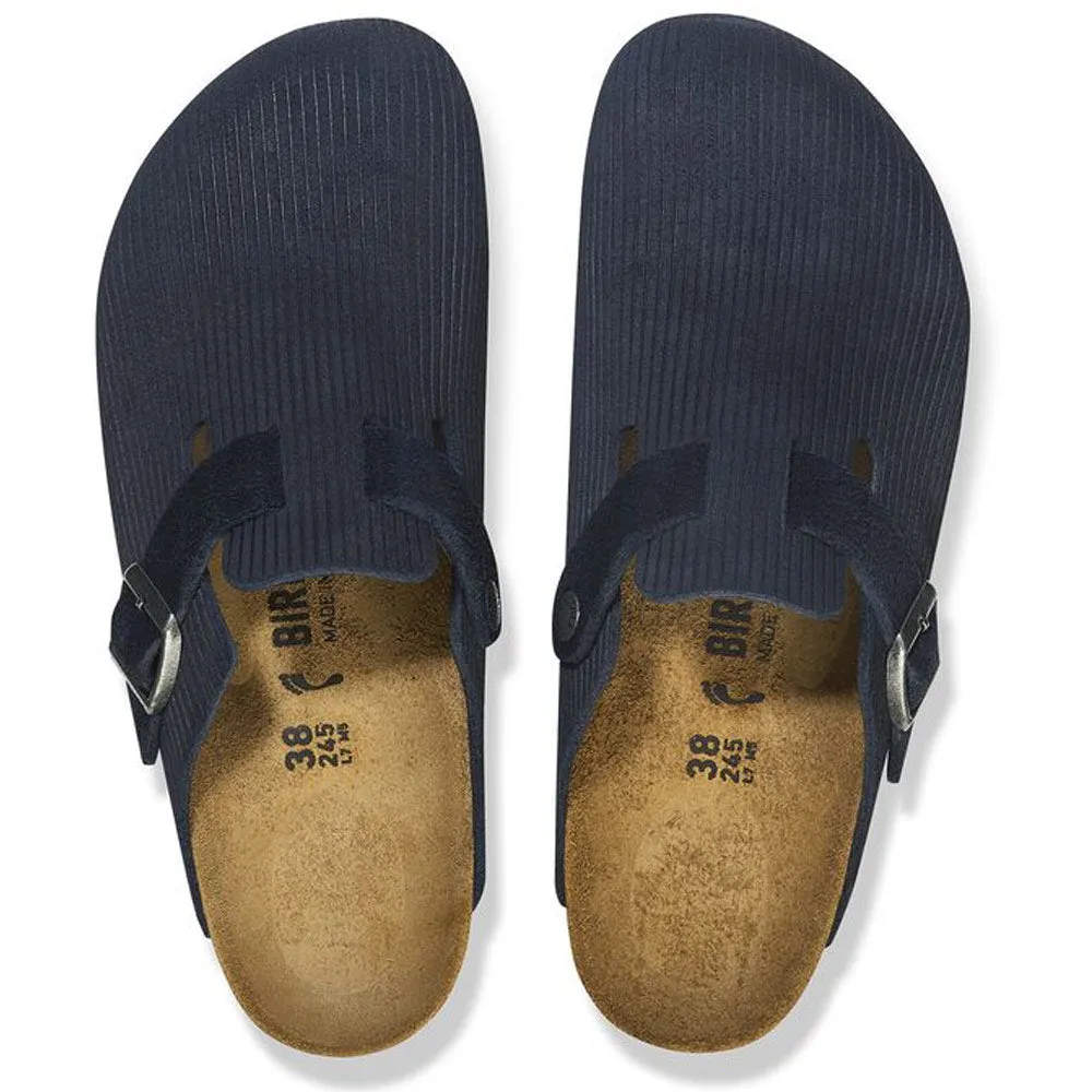 Boston Suede Embossed Slippers 'Corduroy Midnight'