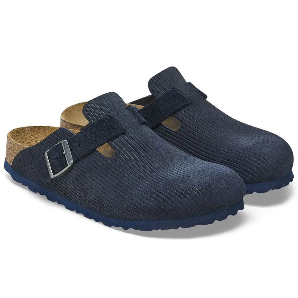 Boston Suede Embossed Slippers 'Corduroy Midnight'