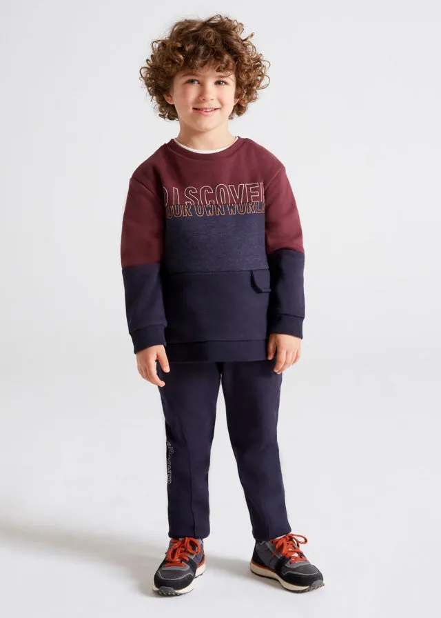 Boys Sweat Tracksuit - Ciruela | Mayoral