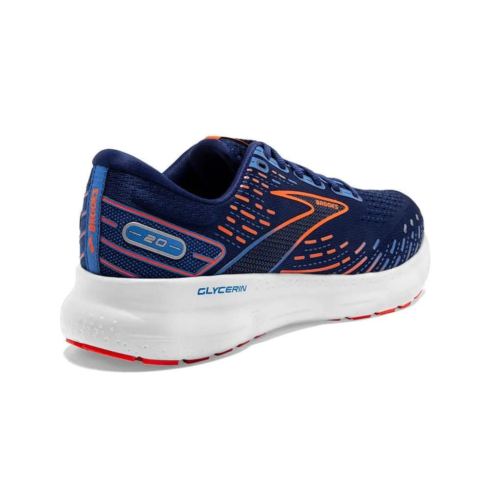 Brooks Glycerin 20 (Mens) - Blue Depths/Palace Blue/Orange