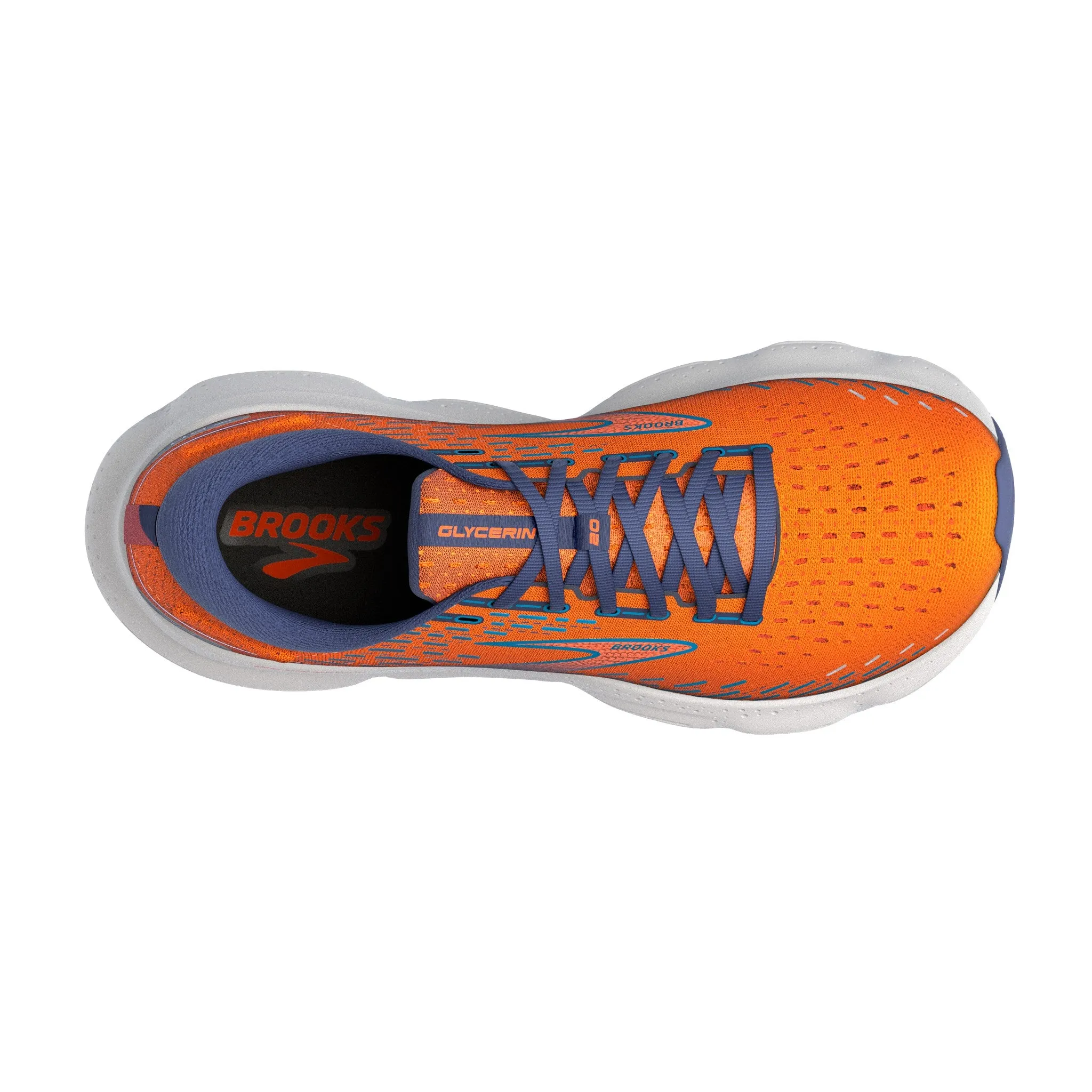 Brooks Glycerin 20 (Mens) - Orange/Crown Blue/Blue