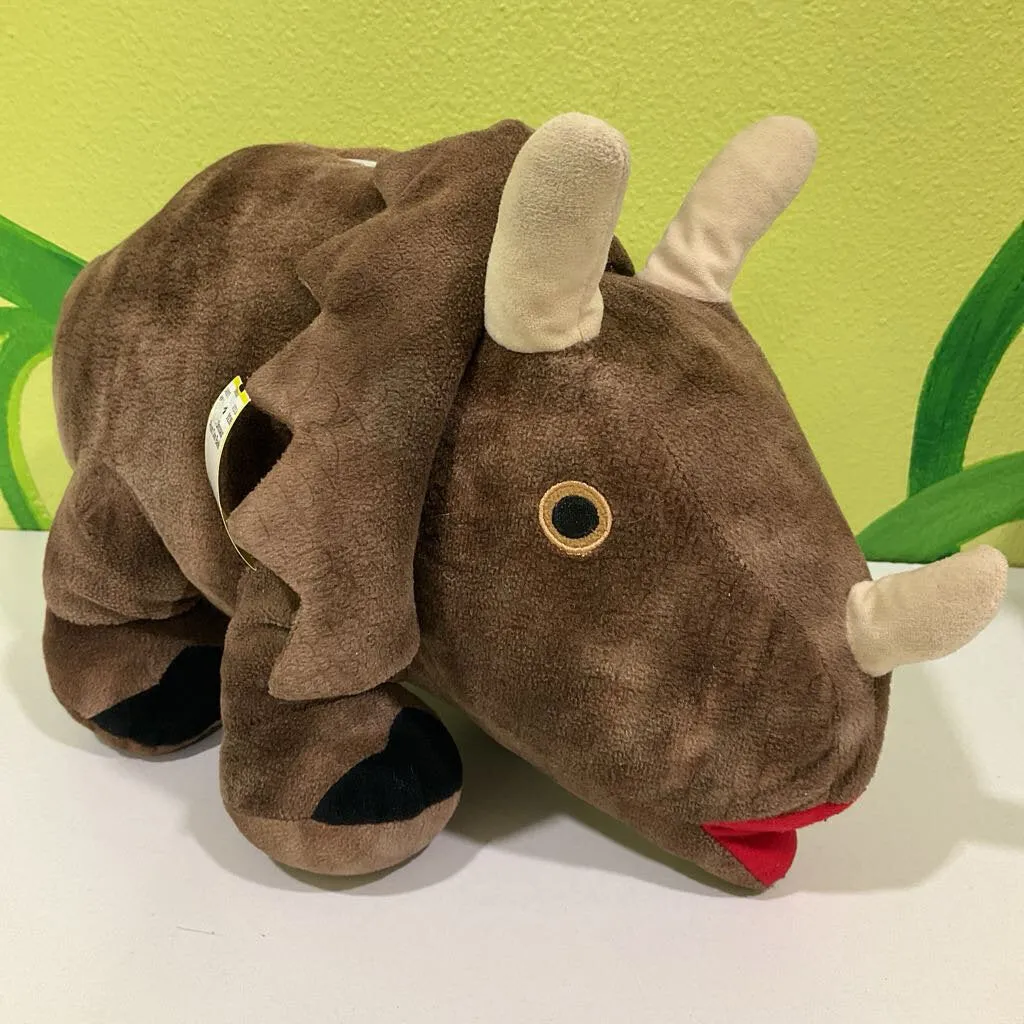 Brown Dinosaur Plush Coin Bank