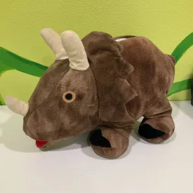 Brown Dinosaur Plush Coin Bank