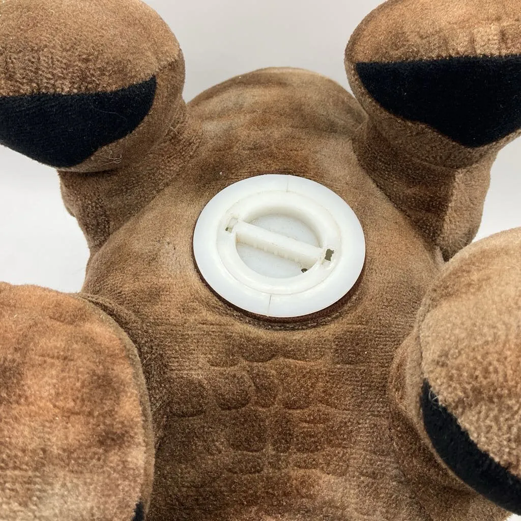 Brown Dinosaur Plush Coin Bank