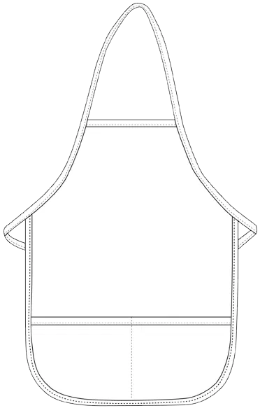 Brown Kid's Bib Apron (2 Pockets)