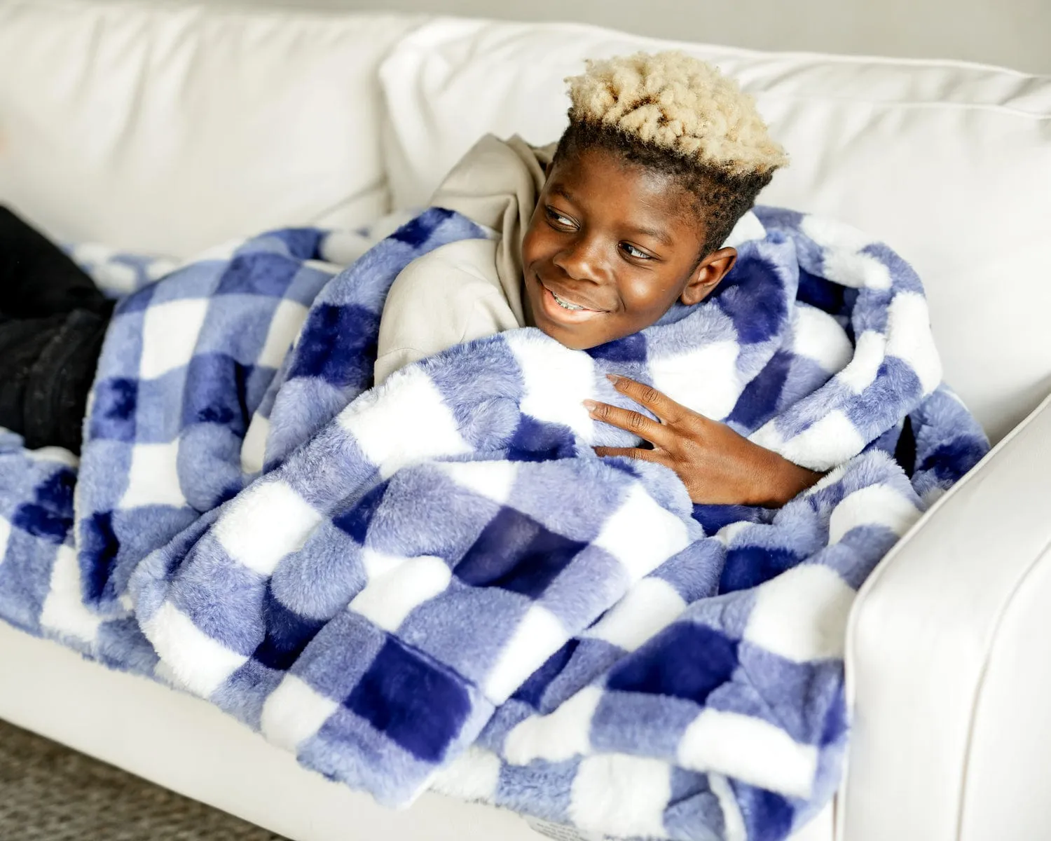 Buffalo Check Cobalt Blanket