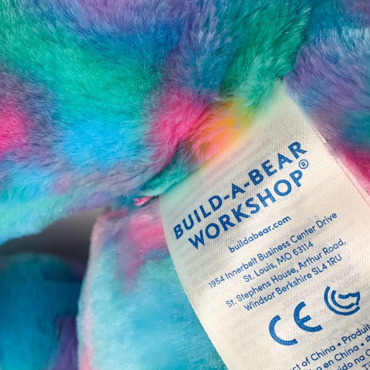 Build A Bear Tie Dye Plush Bunny