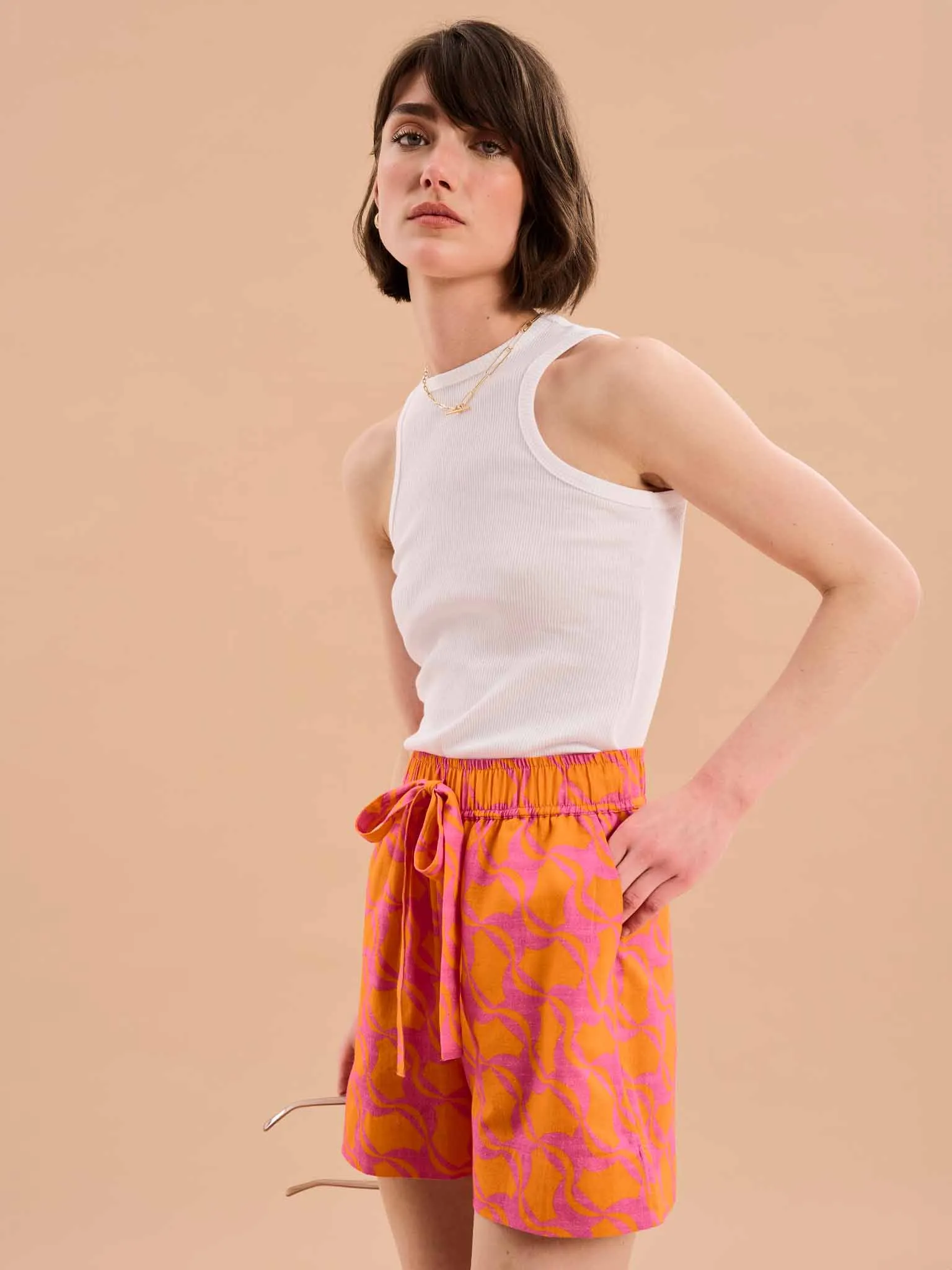 Canaria Elasticated Geo Print Shorts