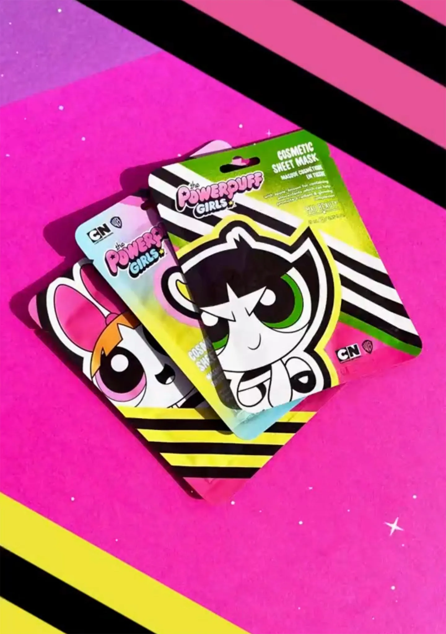 Cartoon Network Powerpuff Girls Face Mask 3pc Set