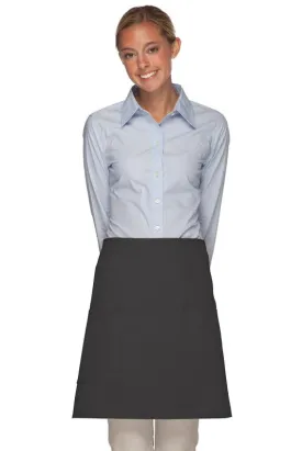 Charcoal Half Bistro Apron (2 Patch Pockets)