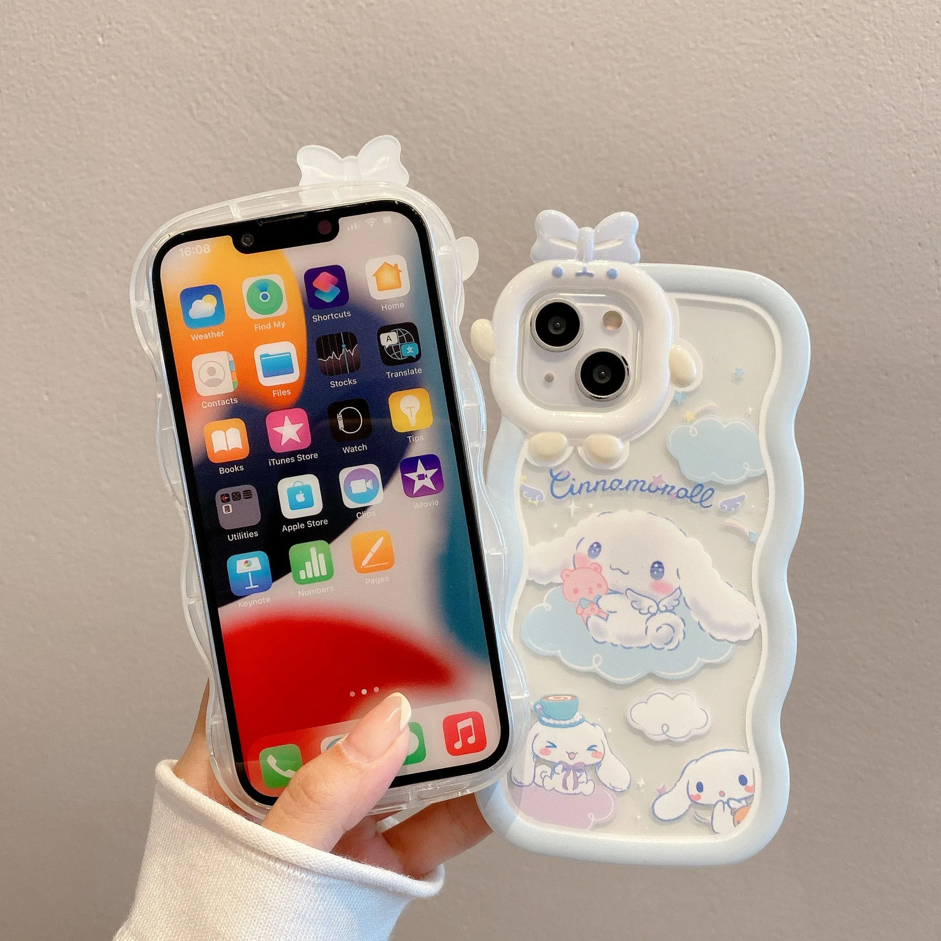 Cinnamoroll Cloud Lanyard Bracket Phone Case