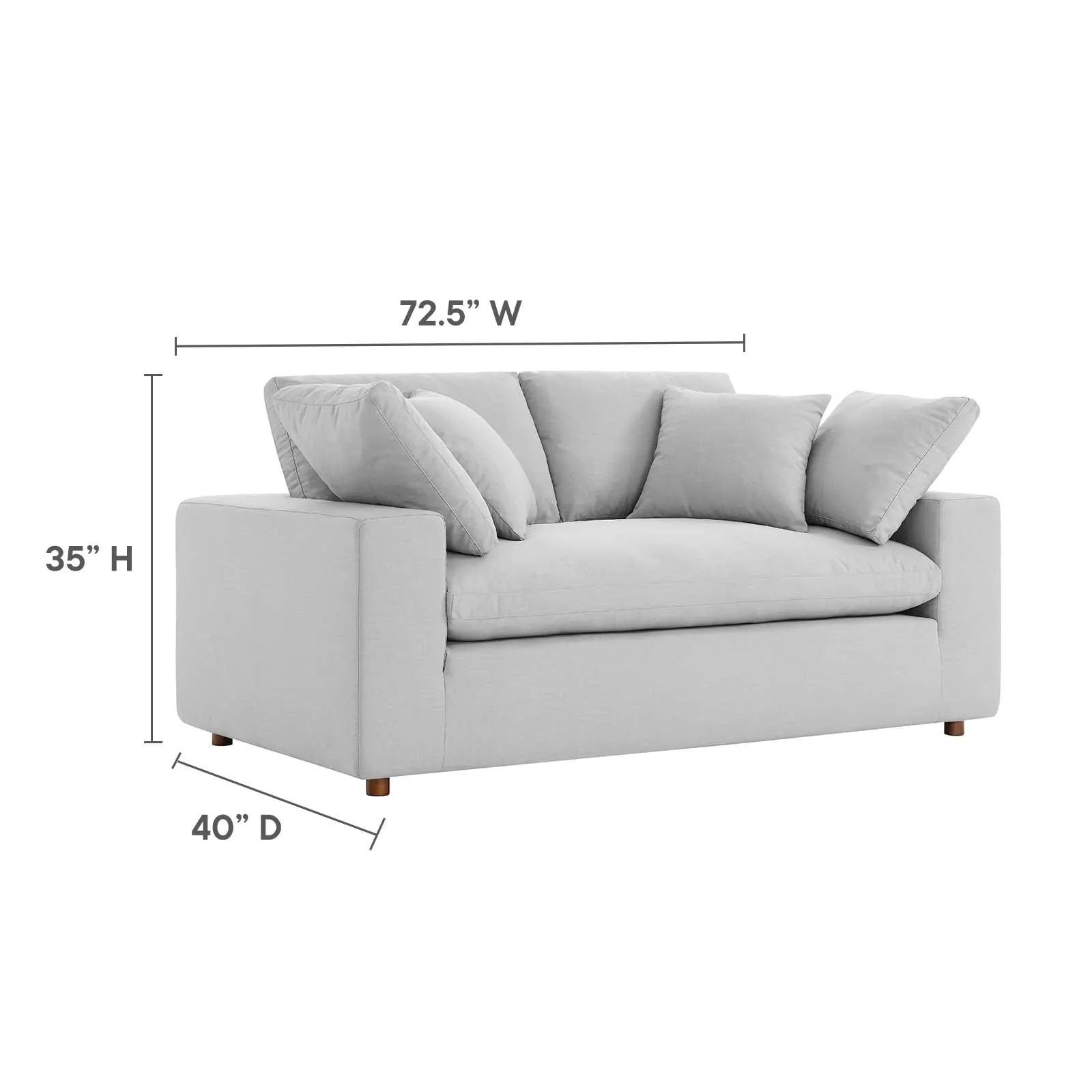 Commix Down Filled Overstuffed Loveseat by Modway