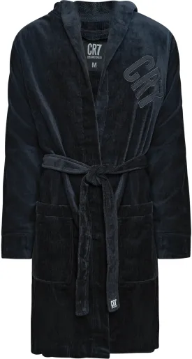 CR7 Men's Bathrobe -100% Cotton [Black]