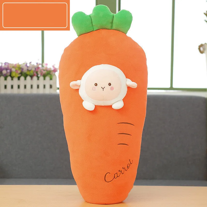 Cute Banana Carrot Fruit Plush Pillow