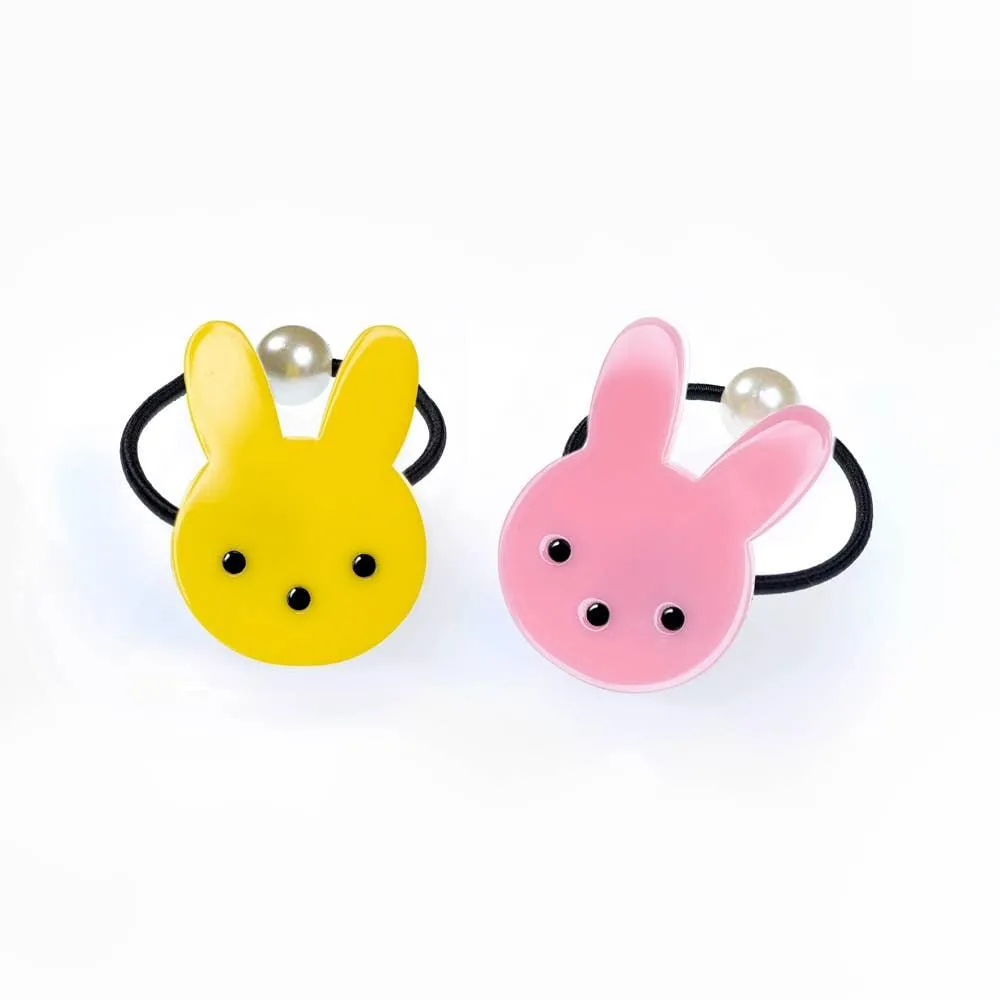 Cute Bunny Yellow Pink Ponytail