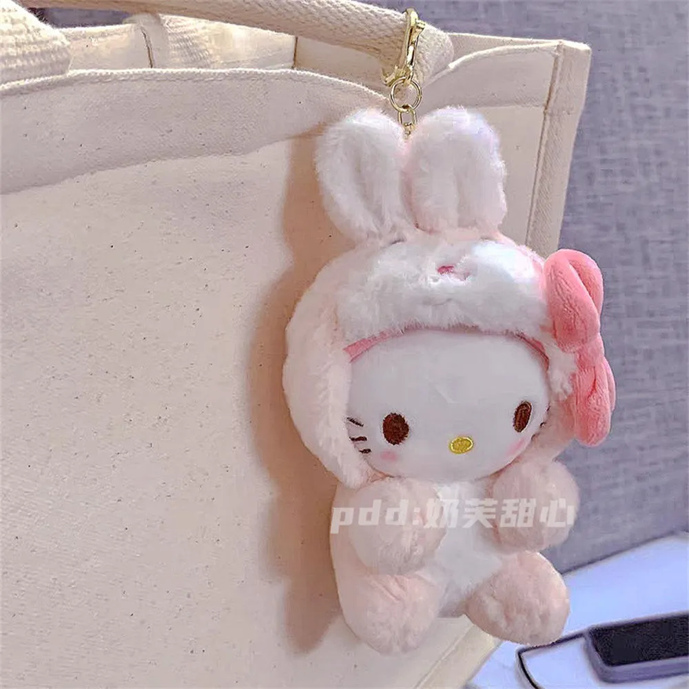 Cute Hello Kitty Plush Pendant Cartoon Doll Doll Pendant Backpack Keychain