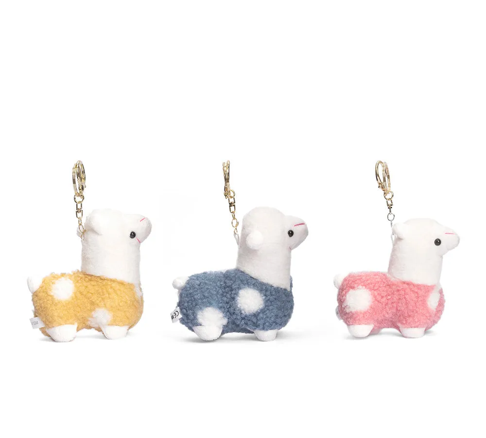 Cute Plush Alpaca Keyring