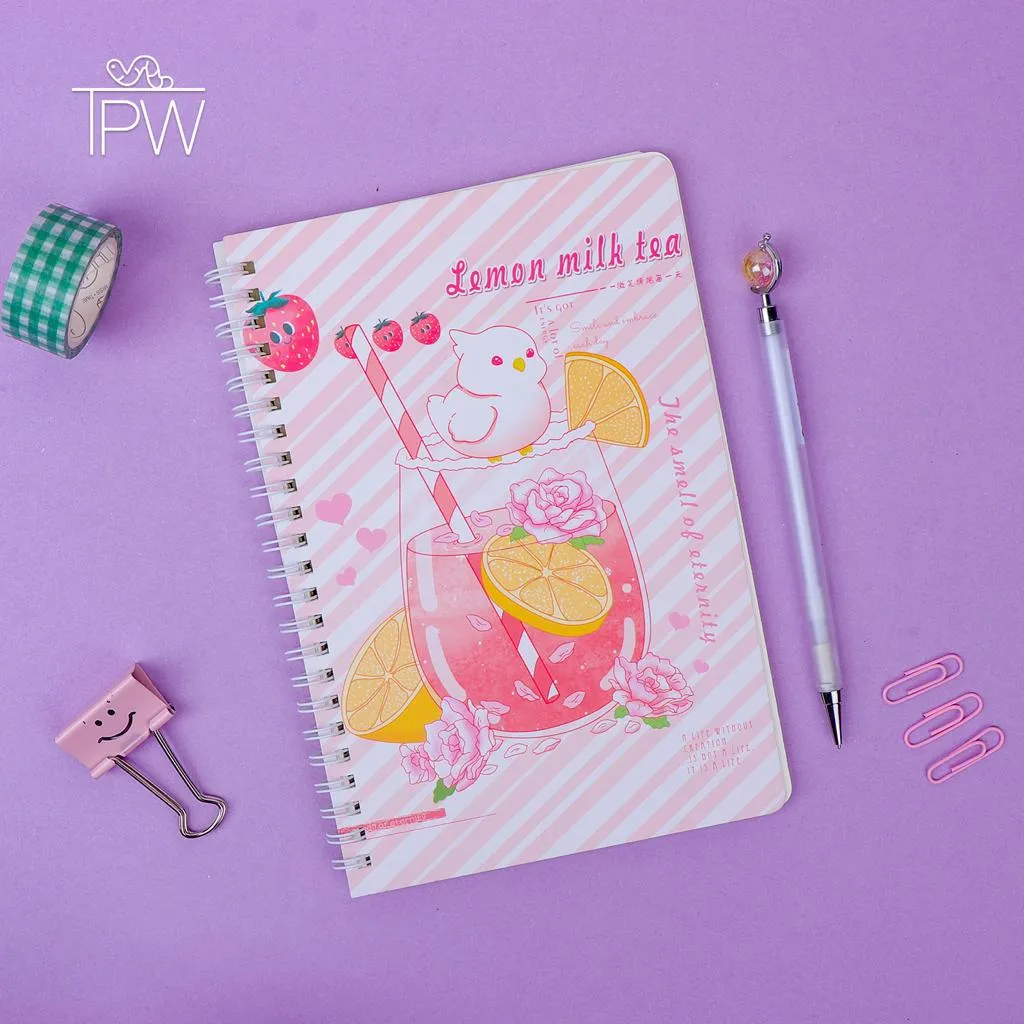 Cute Soft Cover Cartoon Spiral Notebook