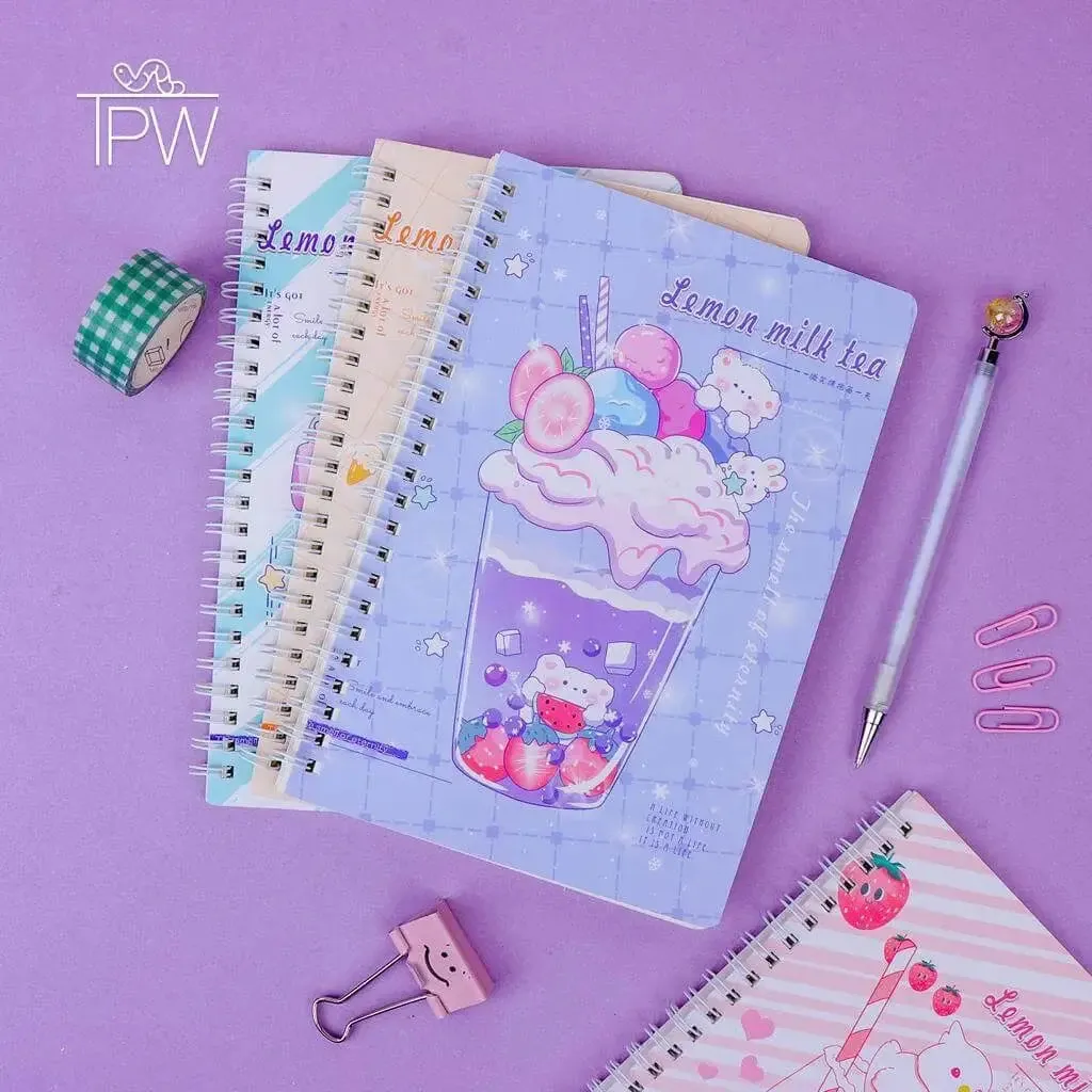 Cute Soft Cover Cartoon Spiral Notebook