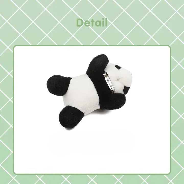 Cute Soft Plush Panda Brouch Enamel Pin