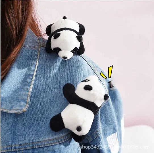 Cute Soft Plush Panda Brouch Enamel Pin