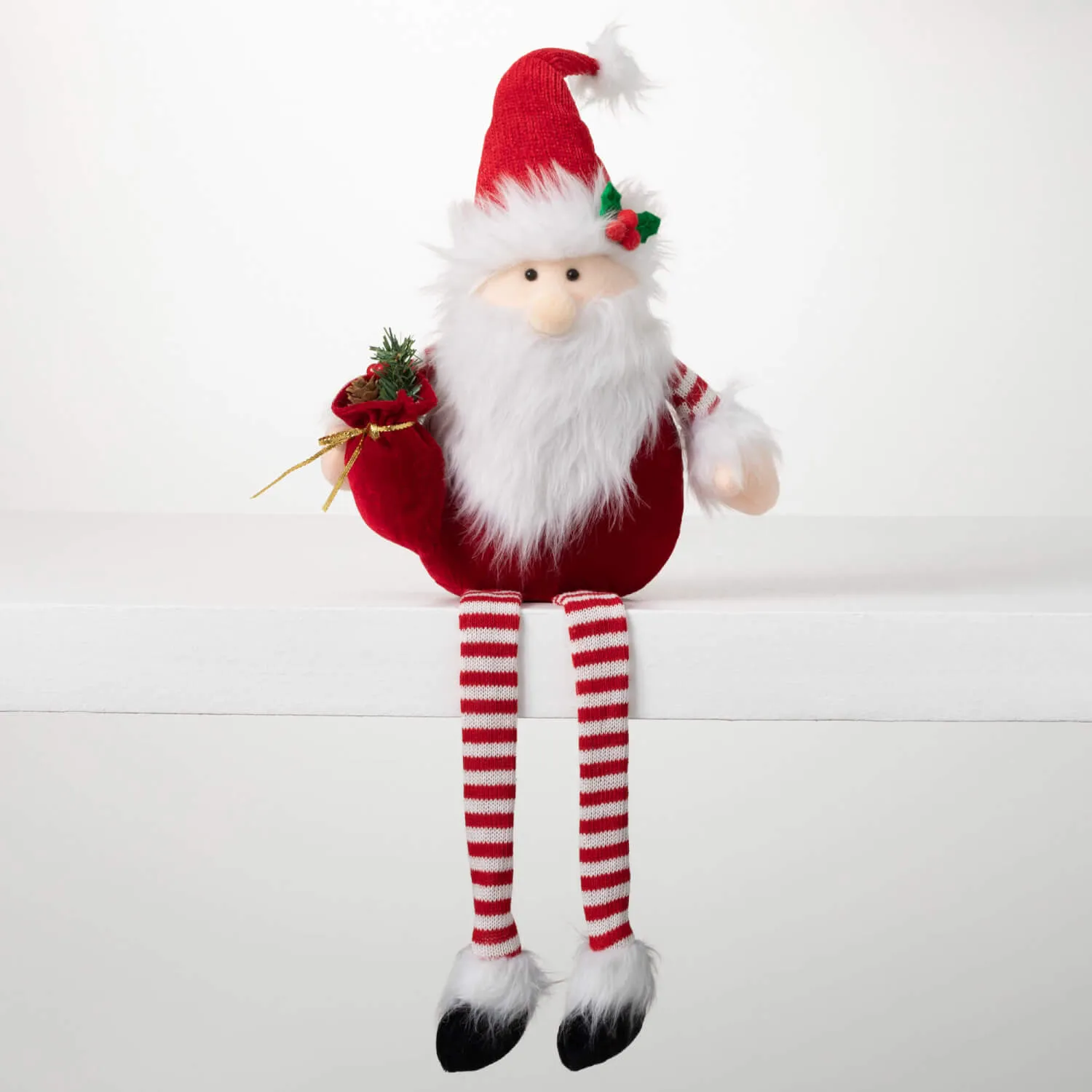 Dangling Legged Plush Santa