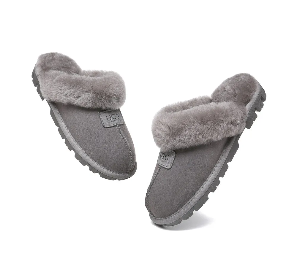 Double Face Sheepskin Wool Home Slippers Suzie Scuff