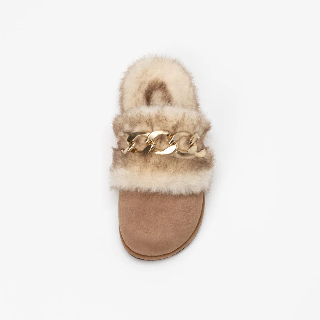 EFSAI CHAINS - faux fur slides