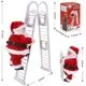 Electric Climbing Ladder Rope Santa Claus Doll Christmas Figurine Ornament Santa Climbing Ladder to Tree