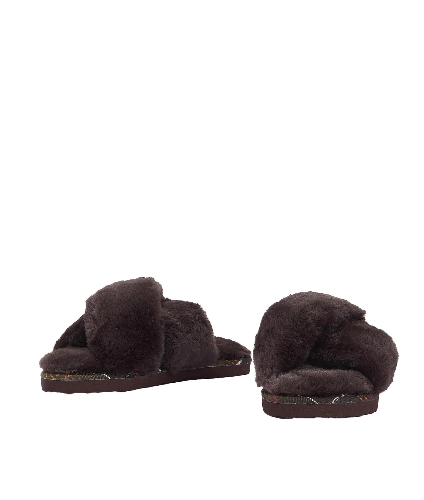 Eliza Cross Over Slippers - Brown