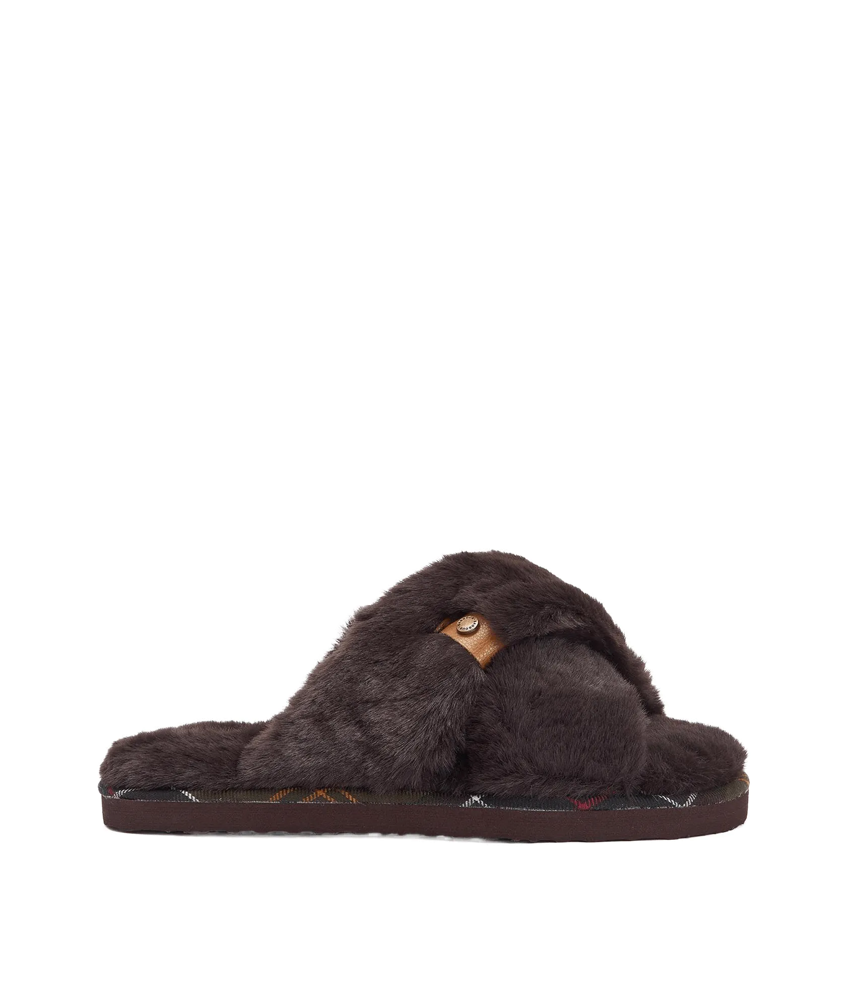 Eliza Cross Over Slippers - Brown