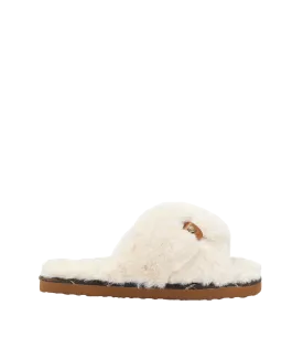 Eliza Cross Over Slippers - Cream