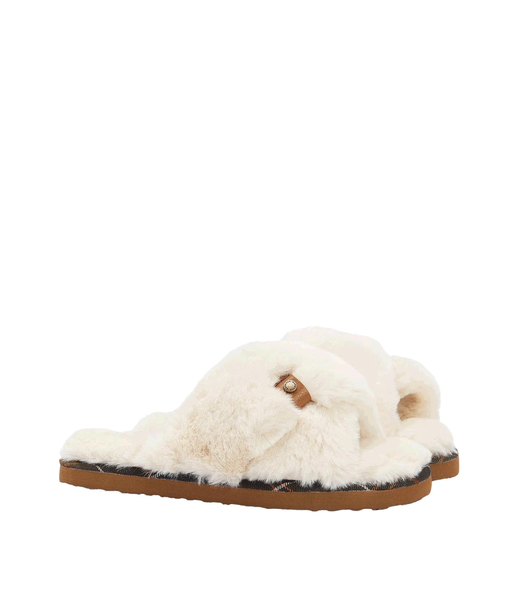 Eliza Cross Over Slippers - Cream