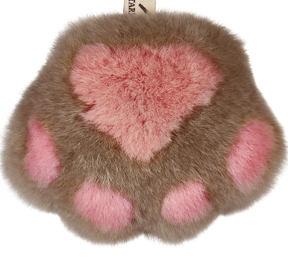 Fluffy Cat Paw Keyring Keychain Pandent Bag Cham