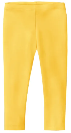 Girls Soft 100% Cotton Capri Leggings | Yellow