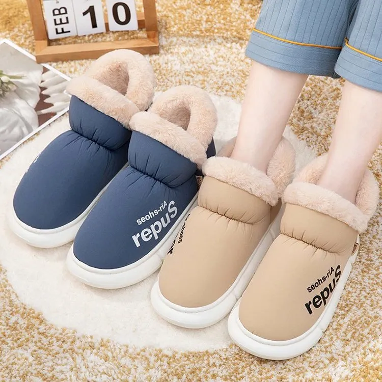 Groovywish Home Slippers Plush Unisex Warm Winter Shoes