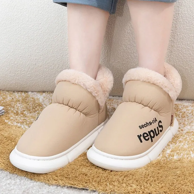 Groovywish Home Slippers Plush Unisex Warm Winter Shoes