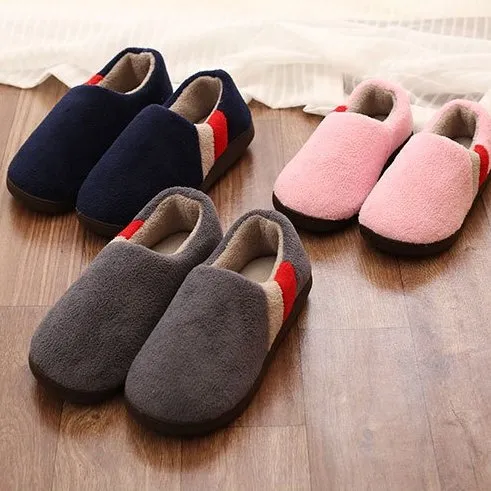 Groovywish Men Short Plush Winter Slippers Comfy Casual Home Footwear