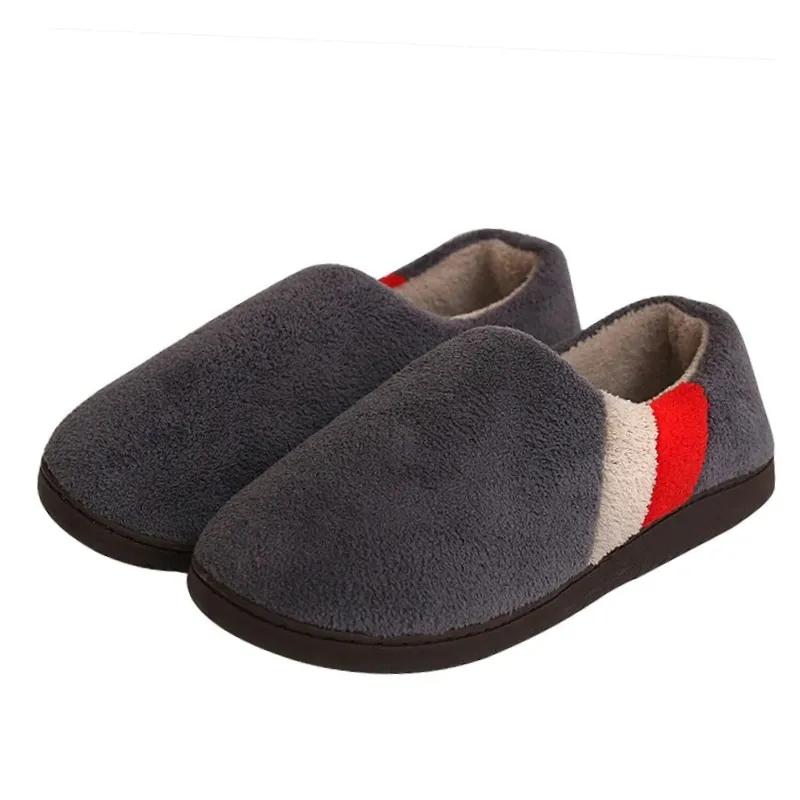 Groovywish Men Short Plush Winter Slippers Comfy Casual Home Footwear