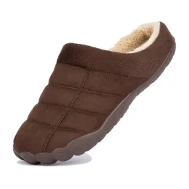 Groovywish Winter Fur Slippers For Men Suede Interior Shoes