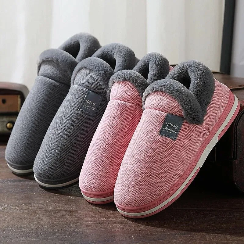 Groovywish Women Cute Fur Slippers Heel Wrap Winter Footwear