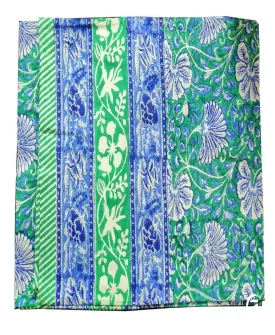 Hand Block Print India Table Cloth 60 x 90 Inches 100% Cotton Table Cover Floral Print