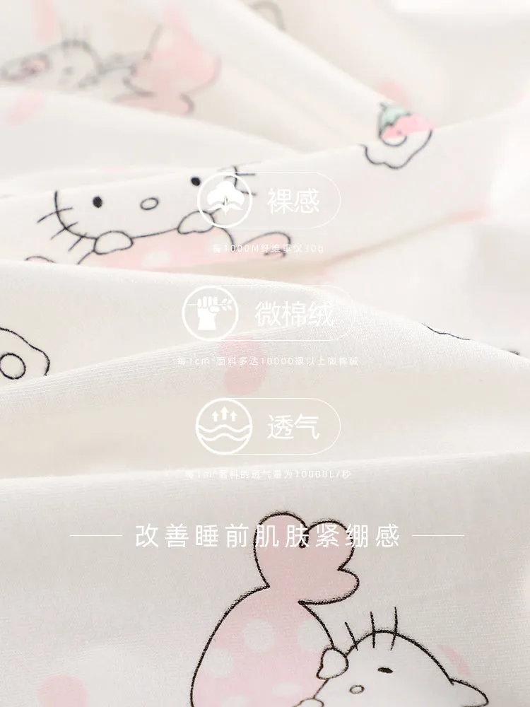 Hellokitty pajamas women's spring pure cotton long sleeves