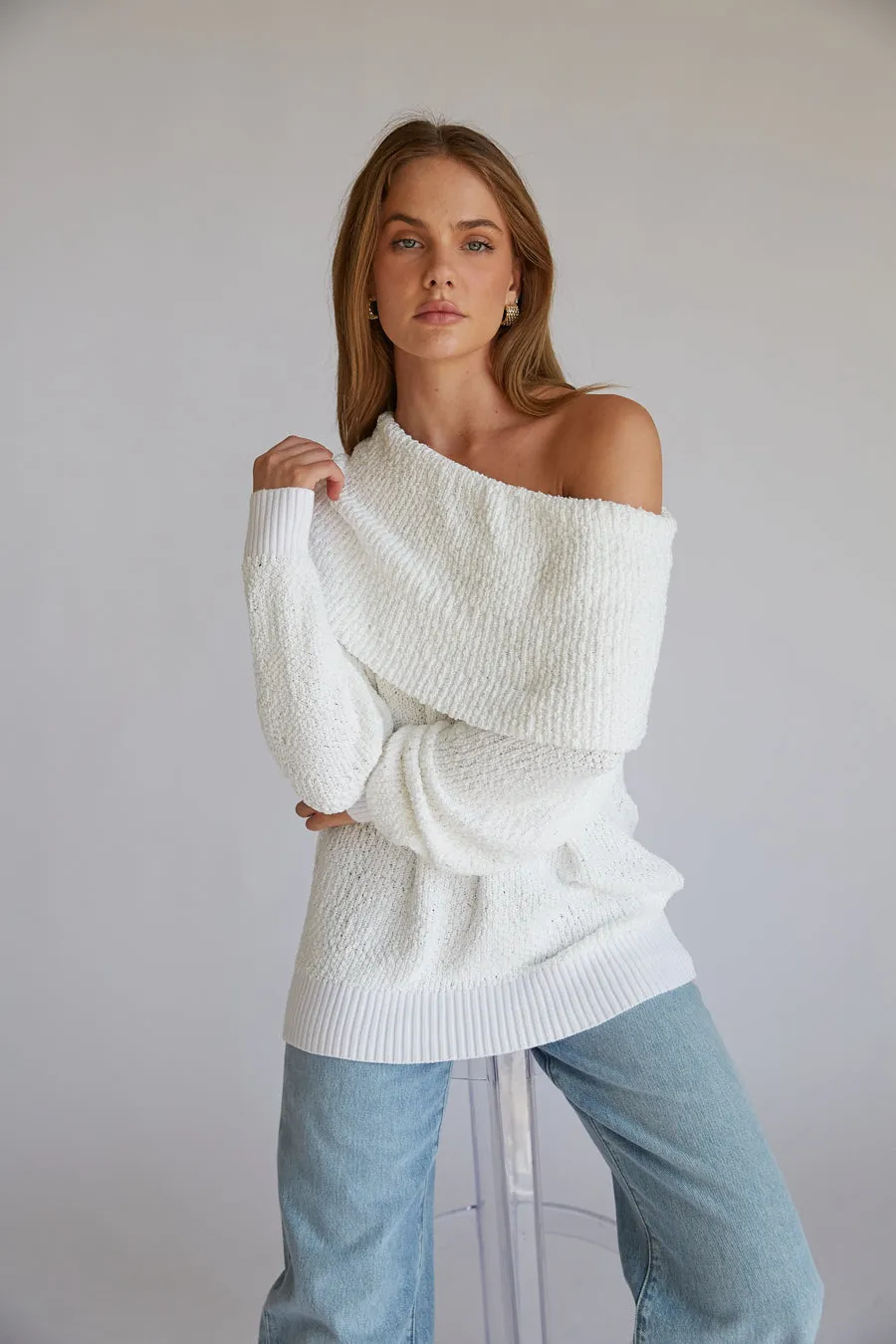 Kayla Plush Foldover Sweater